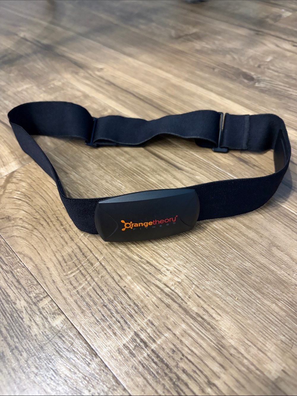 Orangetheory Black Heart Rate Chest Strap with Orange Logo